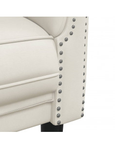 Set di Divani 2 pz Crema in Velluto