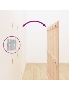 Testiera da Parete 166x3x110 cm in Legno Massello di Pino