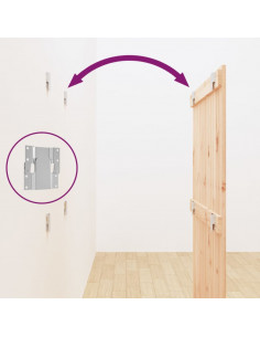 Testiera da Parete 82,5x3x110 cm in Legno Massello di Pino