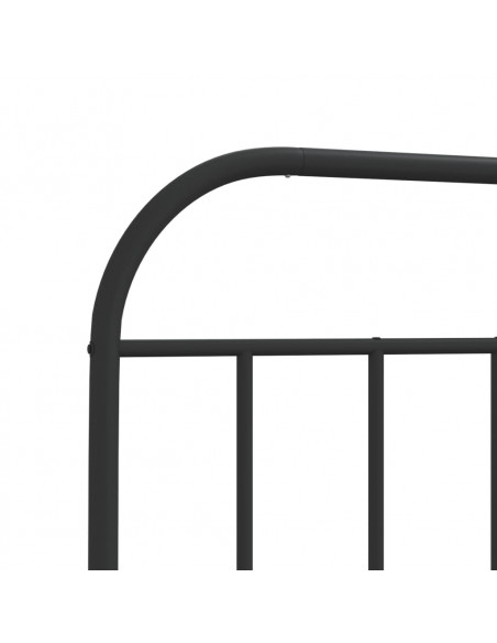 Testiera in Metallo Nero 120 cm