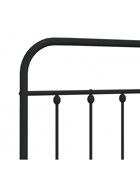 Testiera in Metallo Nero 160 cm