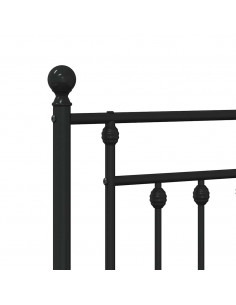 Testiera in Metallo Nero 193 cm