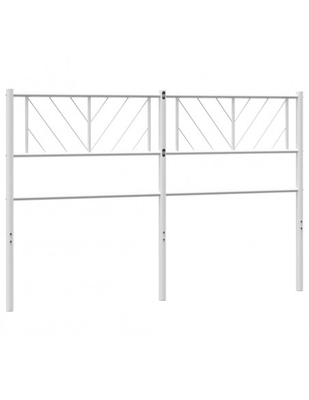 Testiera in Metallo Bianco 135 cm