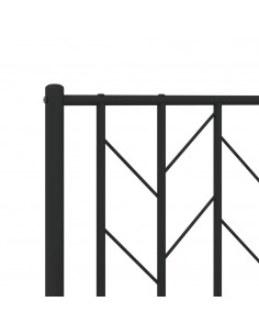 Testiera in Metallo Nero 140 cm