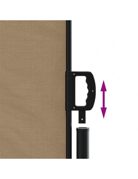 Tenda da Sole Laterale Retrattile Tortora 220x500 cm