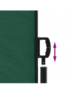 Tenda da Sole Laterale Retrattile Verde Scuro 220x500 cm