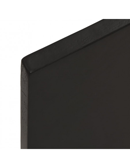 Ripiano Muro Marrone Scuro 60x30x2 cm Massello Rovere Trattato