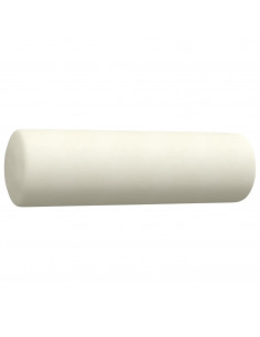 Set di Divani 2 pz con Cuscini e Rinforzi Crema in Velluto