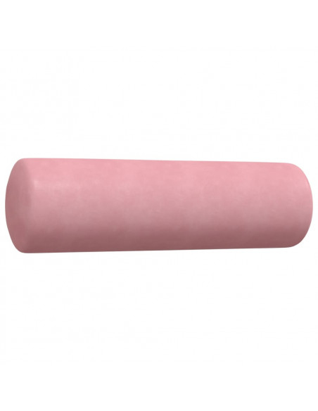 Set di Divani 2 pz con Cuscini e Rinforzi rosa in Velluto