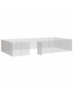 Recinto per Animali Ruspante 24 Pannelli 54x80 cm Ferro Zincato