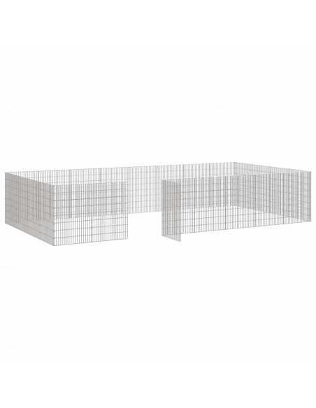 Recinto per Animali Ruspante 24 Pannelli 54x80 cm Ferro Zincato