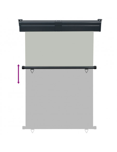 Tendalino Laterale per Balcone 125x250 cm Grigio