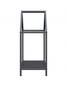 Rastrelliera per Legna da Ardere Antracite 40x25x60 cm