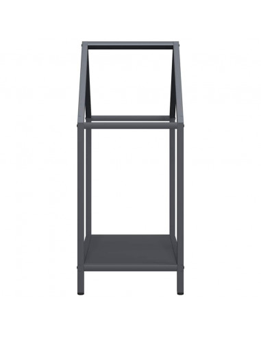 Rastrelliera per Legna da Ardere Antracite 40x25x60 cm