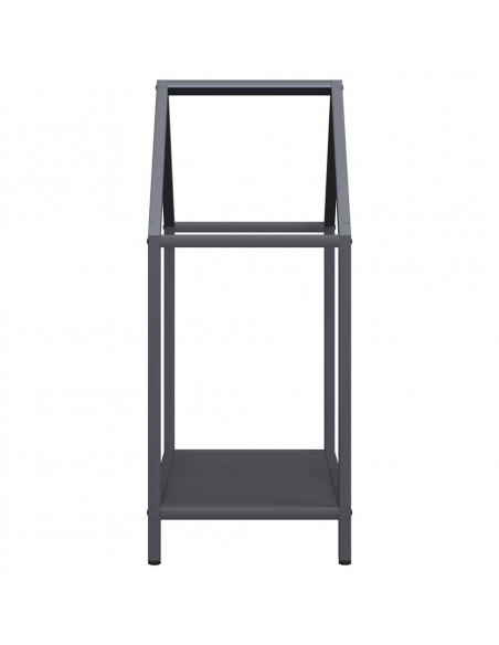Rastrelliera per Legna da Ardere Antracite 40x25x60 cm