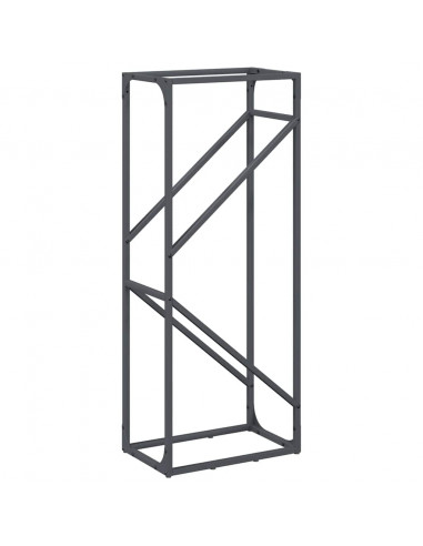 Rastrelliera per Legna da Ardere Antracite 40x25x100 cm