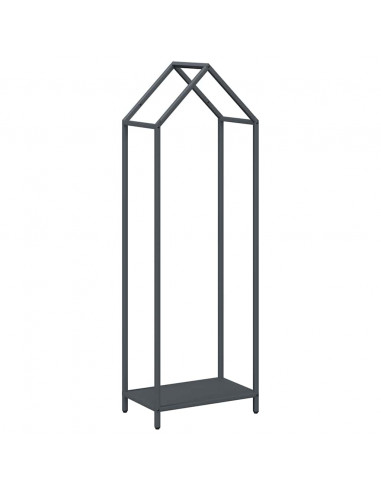 Rastrelliera per Legna da Ardere Antracite 40x25x120 cm