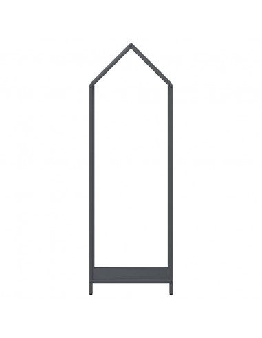 Rastrelliera per Legna da Ardere Antracite 40x25x120 cm