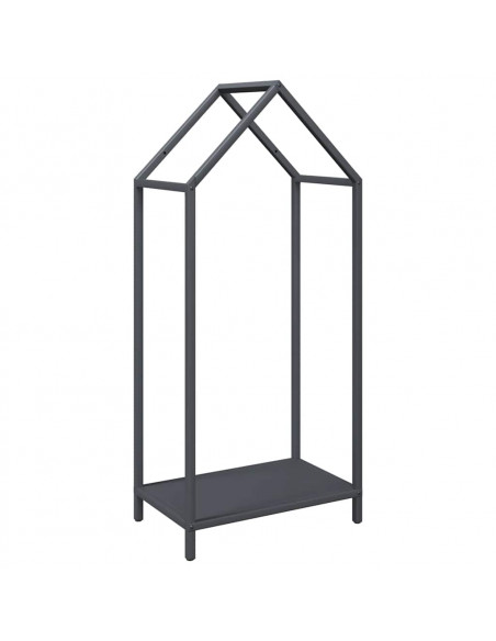 Rastrelliera per Legna da Ardere Antracite 40x25x90 cm