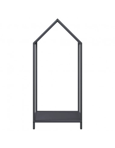 Rastrelliera per Legna da Ardere Antracite 40x25x90 cm