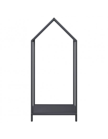 Rastrelliera per Legna da Ardere Antracite 40x25x90 cm