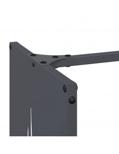 Rastrelliera per Legna da Ardere Antracite 40x30x80 cm 2