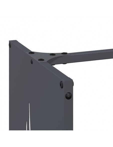 Rastrelliera per Legna da Ardere Antracite 40x30x80 cm