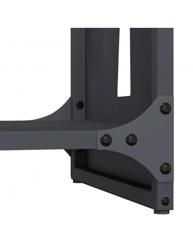 Rastrelliera per Legna da Ardere Antracite 40x30x80 cm