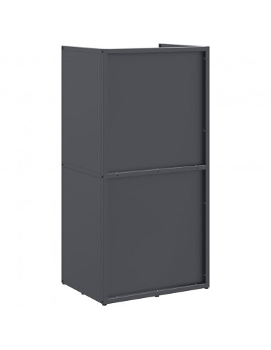 Rastrelliera per Legna da Ardere Antracite 40x30x80 cm