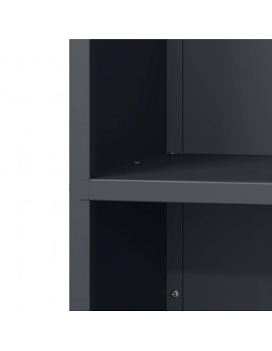 Rastrelliera per Legna da Ardere Antracite 40x30x80 cm