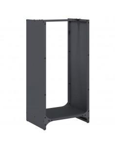Rastrelliera per Legna da Ardere Antracite 40x30x80 cm 2