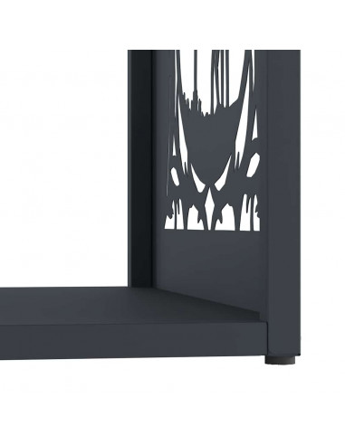 Rastrelliera per Legna da Ardere Antracite 40x40x40 cm