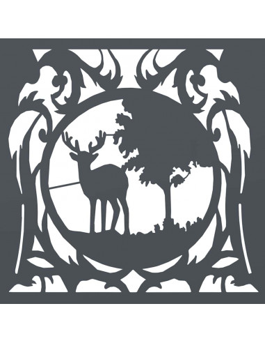 Rastrelliera per Legna da Ardere Antracite 40x40x40 cm