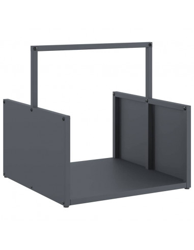 Rastrelliera per Legna da Ardere Antracite 40x40x40 cm