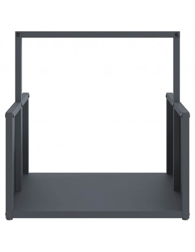 Rastrelliera per Legna da Ardere Antracite 40x40x40 cm