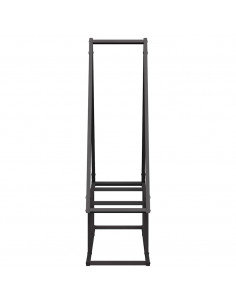 Rastrelliera per Legna da Ardere Nera 80x25x90 cm