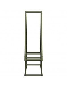 Rastrelliera per Legna da Ardere Verde Oliva 80x25x90 cm