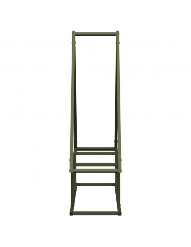 Rastrelliera per Legna da Ardere Verde Oliva 80x25x90 cm