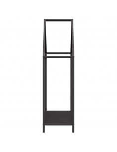 Rastrelliera per Legna da Ardere Nera 60x25x90 cm