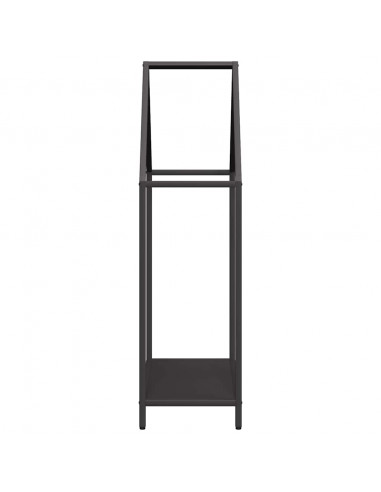 Rastrelliera per Legna da Ardere Nera 60x25x90 cm