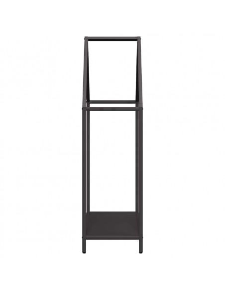 Rastrelliera per Legna da Ardere Nera 60x25x90 cm