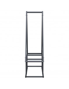 Rastrelliera per Legna da Ardere Antracite 80x25x90 cm