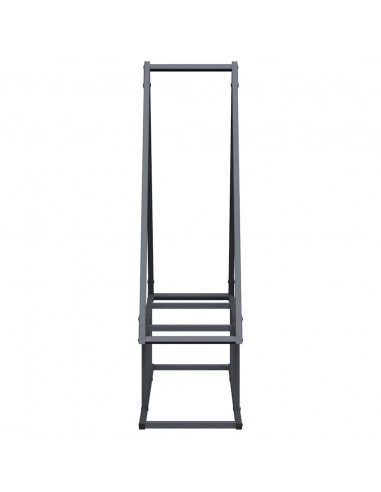 Rastrelliera per Legna da Ardere Antracite 80x25x90 cm
