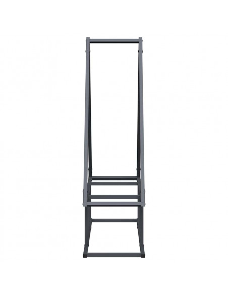 Rastrelliera per Legna da Ardere Antracite 80x25x90 cm