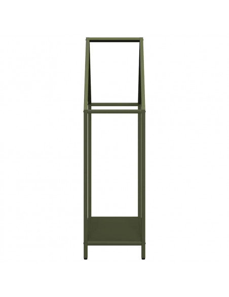 Rastrelliera per Legna da Ardere Verde Oliva 60x25x90 cm