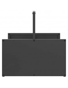 Rastrelliera per Legna da Ardere Nera 40x40x40 cm