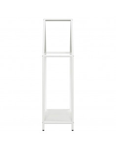 Rastrelliera per Legna da Ardere Bianca 60x25x90 cm