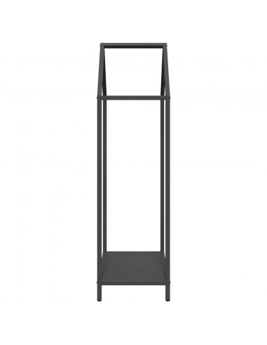 Rastrelliera per Legna da Ardere Nera 40x25x90 cm