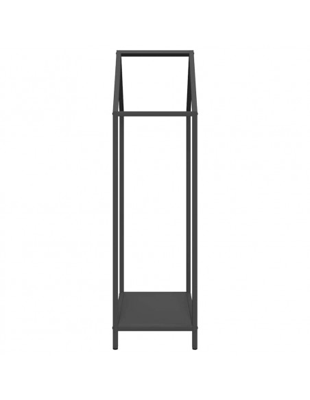 Rastrelliera per Legna da Ardere Nera 40x25x90 cm