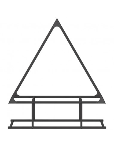 Rastrelliera per Legna da Ardere Nera 80x25x90 cm